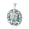 Green Man Pendant, Green Enamel & Sterling Silver Green Man Pendant, Green Enamel & Sterling Silver