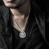 Green Man Pendant, Green Enamel & Sterling Silver Green Man Pendant, Green Enamel & Sterling Silver