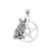 Pendentif Pentacle Pour Chat, Sterling, Améthyste