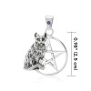 Cat Pentacle Pendant, Sterling, Moonstone Cat Pentacle Pendant, Sterling, Moonstone