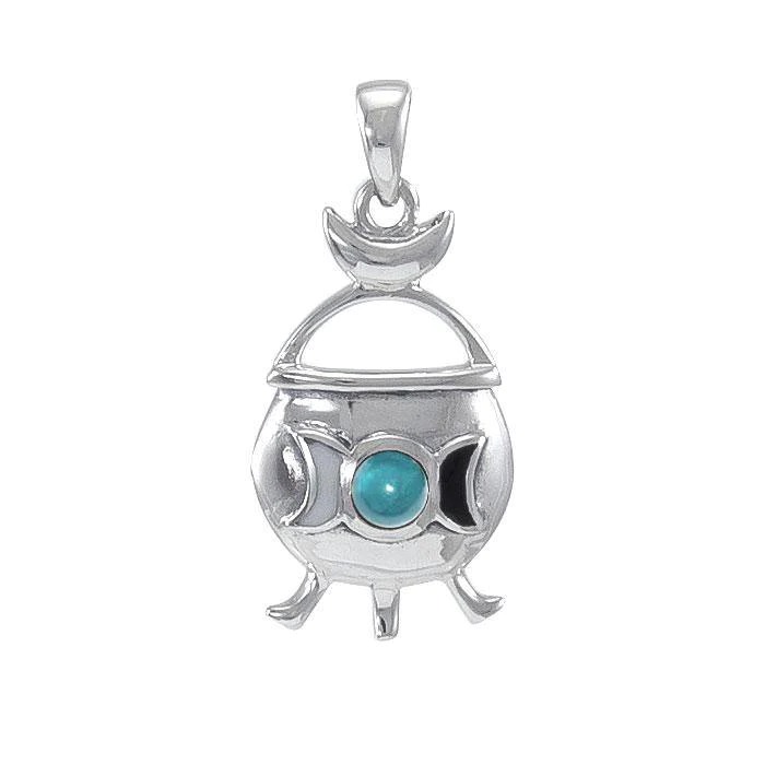 Pendentif Chaudron Magique, Topaze Bleue Pendentif Chaudron Magique, Topaze Bleue