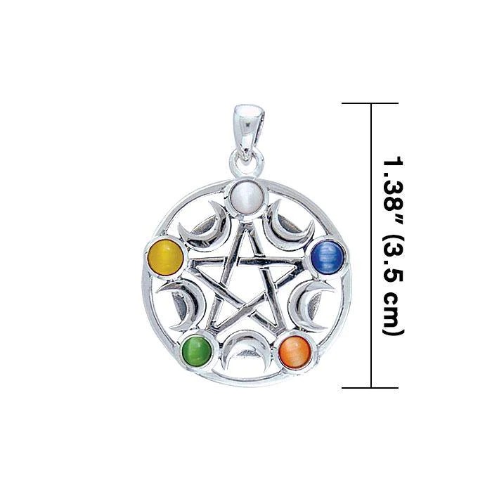 Pendentif pentacle élémentaire, Sterling Pendentif pentacle élémentaire, Sterling