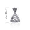 Pendentif Triquetra en dentelle celtique, Sterling