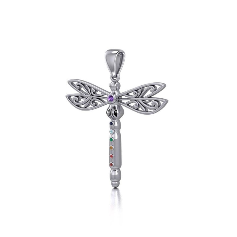 Pendentif Chakra Libellule, Sterling Pendentif Chakra Libellule, Sterling