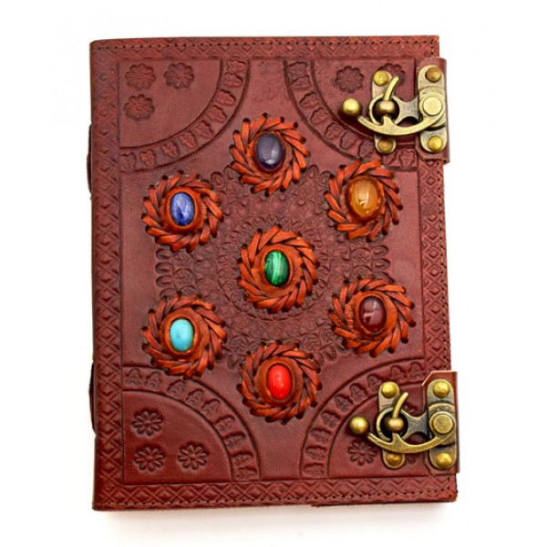 Chakra Gems Leather Journal