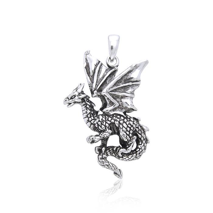 Pendentif Dragon Fantaisie, Sterling
