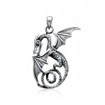 Sea Dragon Pendant, Sterling