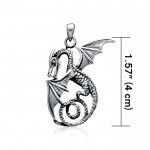 Sea Dragon Pendant, Sterling