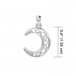 Celtic Moon Pendant, Sm, Sterling