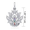 Pendentif Chakra Lotus Yoga, Sterling Pendentif Chakra Lotus Yoga, Sterling
