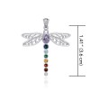 Pendentif Chakra Libellule, Lg, Sterling Pendentif Chakra Libellule, Lg, Sterling
