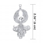 Majestic Phoenix Pendant, Sterling Silver