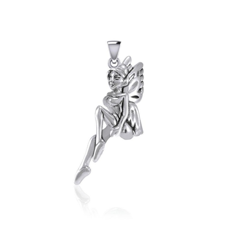 Pendentif fée assis enchanté, Sterling Pendentif fée assis enchanté, Sterling