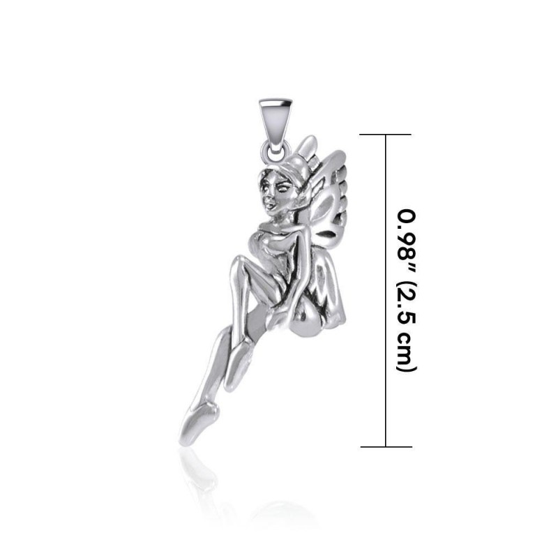 Pendentif fée assis enchanté, Sterling Pendentif fée assis enchanté, Sterling