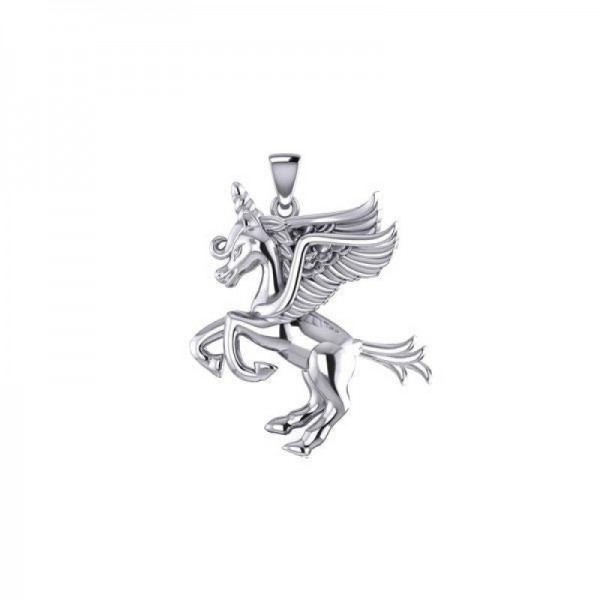 Mythical Unicorn Pendant, Sterling