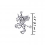 Mythical Unicorn Pendant, Sterling