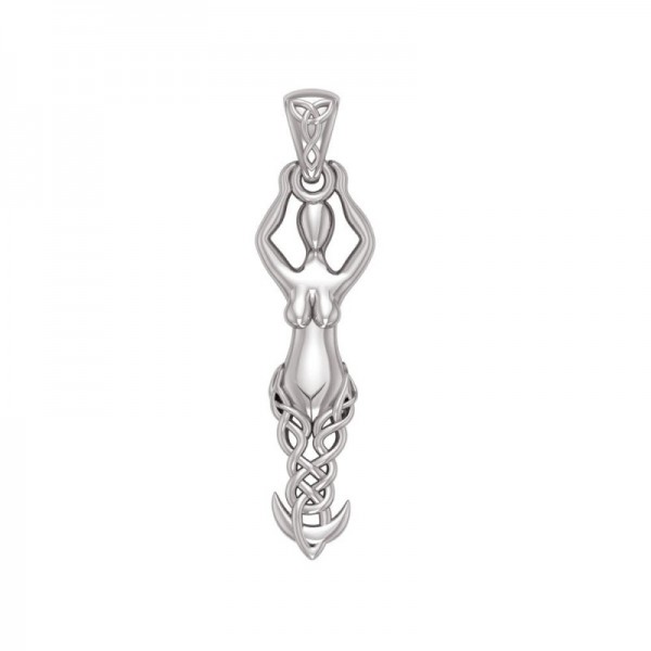 Celtic Goddess Pendant, Sterling