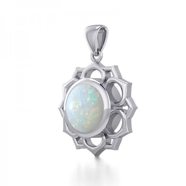 Lotus & Jewel Pendant, Opal