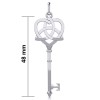 Celtic Heart Key Pendant, Sterling