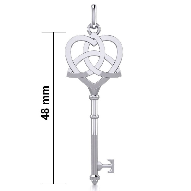 Celtic Heart Key Pendant, Sterling Celtic Heart Key Pendant, Sterling