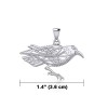 Pendentif corbeau perché celtique, sterling Pendentif corbeau perché celtique, sterling