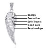 Celtic Angel Wing avec pendentif runes, Sterling Celtic Angel Wing avec pendentif runes, Sterling