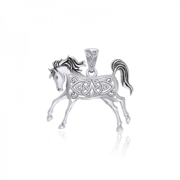 Celtic Horse Pendant, Sterling