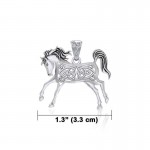 Celtic Horse Pendant, Sterling