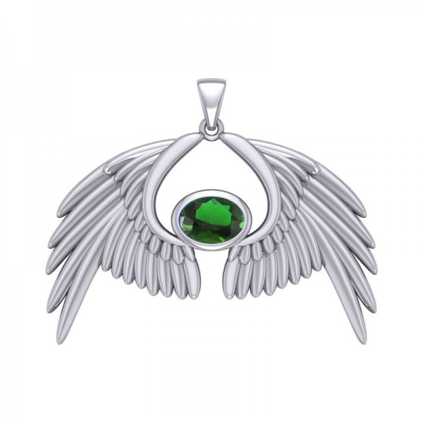 Archangel Wings Pendant, Peridot