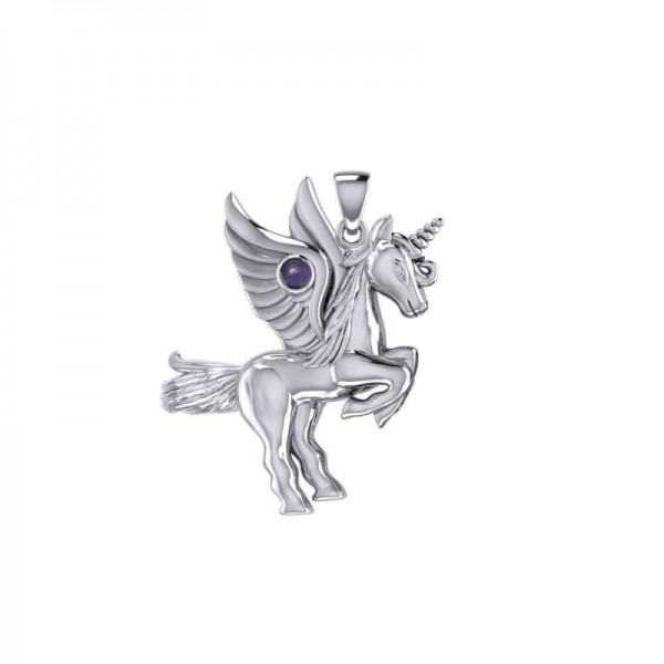 Majestic Unicorn Pendant, Amethyst