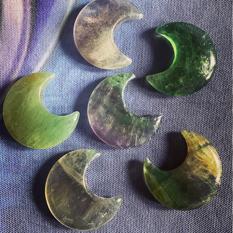 Lune de poche, Fluorite Lune de poche, Fluorite