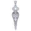 Pendentif Cernunnos, pierre de lune arc-en-ciel Pendentif Cernunnos, pierre de lune arc-en-ciel