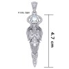 Pendentif Cernunnos, pierre de lune arc-en-ciel Pendentif Cernunnos, pierre de lune arc-en-ciel