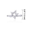 Bague Pentagram Star, Sterling Bague Pentagram Star, Sterling