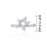 Pentagram Star Ring, Sterling