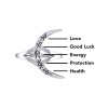 Crescent Moon Rune Ring, Sterling Crescent Moon Rune Ring, Sterling