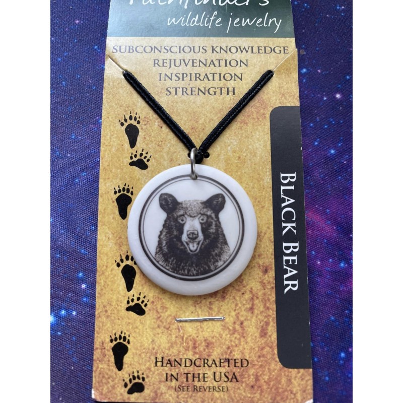Pottery Totem Pendant: Black Bear 2 Pottery Totem Pendant: Black Bear 2