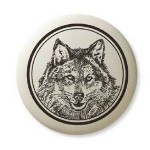Pottery Totem Pendant: Gray Wolf 2