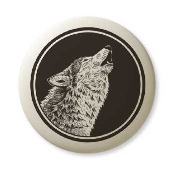 Pottery Totem Pendant: Gray Wolf 3 Pottery Totem Pendant: Gray Wolf 3