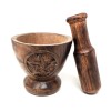 Wooden Mortar & Pestle Set, Pentacle Wooden Mortar & Pestle Set, Pentacle