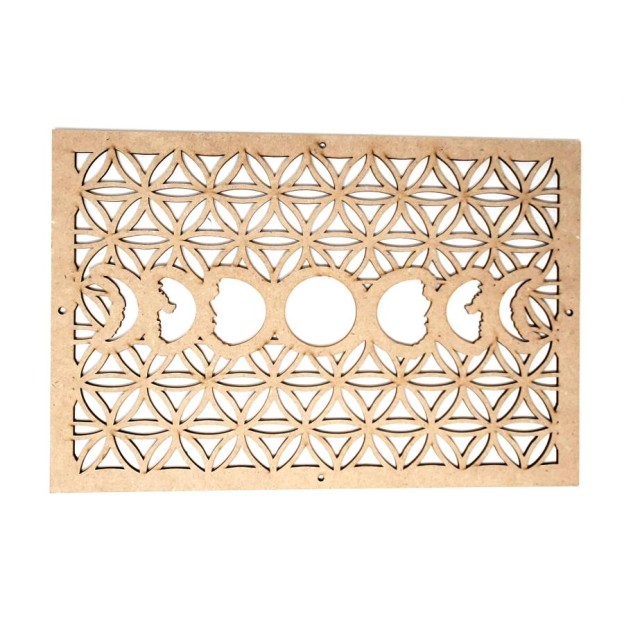 Do It Yourself Craft - Plaque murale - Moon Phases Flower Of Life Do It Yourself Craft - Plaque murale - Moon Phases Flower Of Life