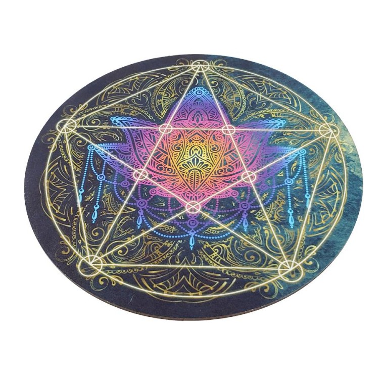 Tableau Pendule : le lotus Pentacle de Metatron Tableau Pendule : le lotus Pentacle de Metatron