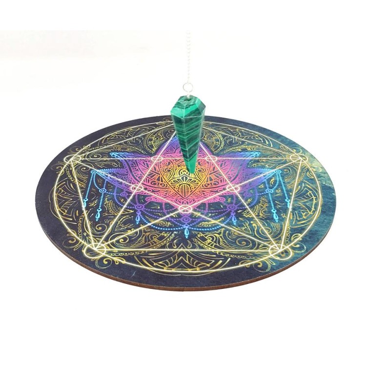 Tableau Pendule : le lotus Pentacle de Metatron Tableau Pendule : le lotus Pentacle de Metatron
