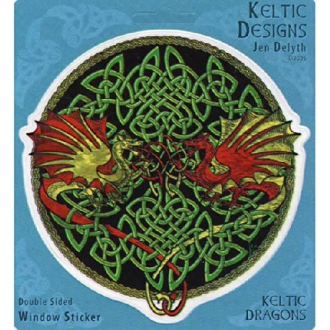 Keltic Designs Keltic Dragons Autocollant de fenêtre Keltic Designs Keltic Dragons Autocollant de fenêtre