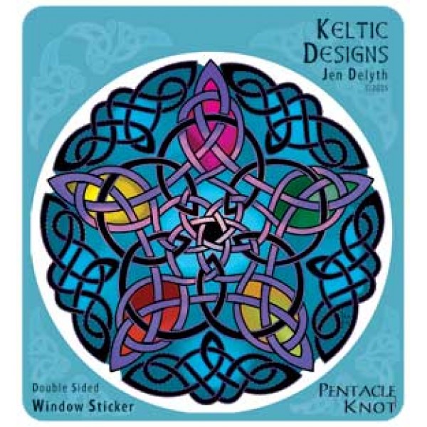 Keltic Designs Pentacle Knot Autocollant de fenêtre