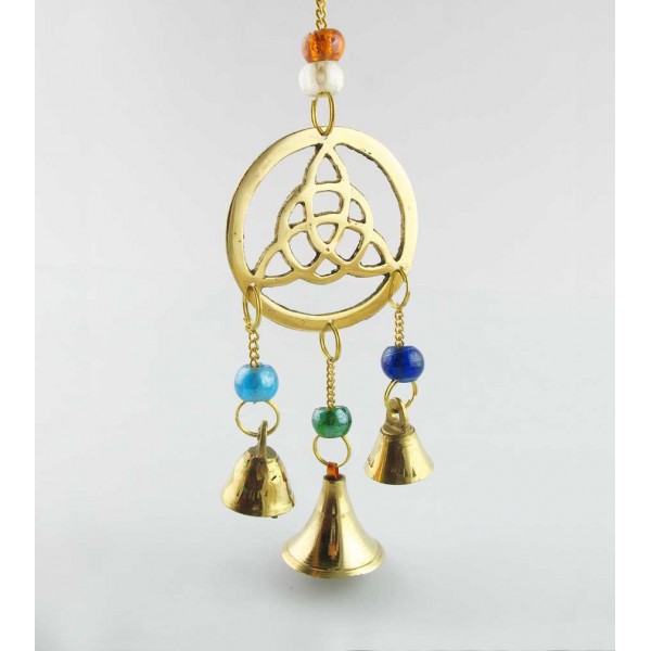 Triquetra Brass Beaded Chime