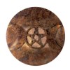 Soapstone Altar Tile: Triple Moon Pentagram