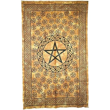 Tapestry: Celtic Pentacle, Brown