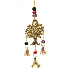 Tree Of Life Beaded Hanging - Brass