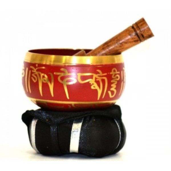 Tibetan Sound Bowl, Red, 3
